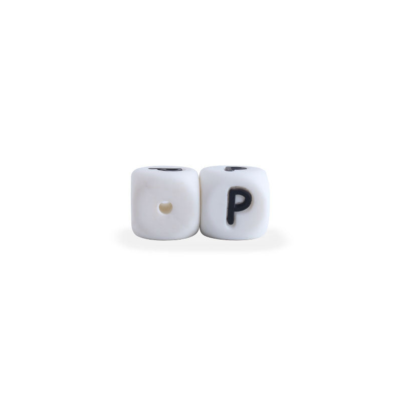 Wholesale 3PCS 12mm 26 English Letters Silicone Beads